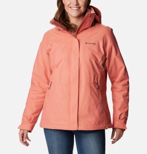 Columbia Bugaboo II Fleece Interchange Women's Ski Jacket Coral | BHCOIW-214
