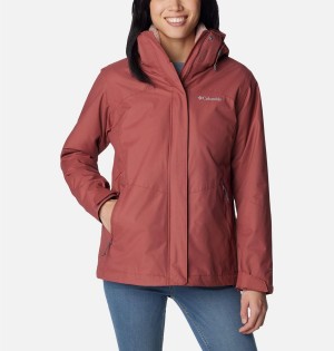 Columbia Bugaboo II Fleece Interchange Women's Ski Jacket Coral | TFDEZI-873