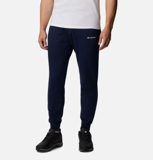 Columbia CSC Logo Fleece Jogger II Men's Pants Navy | JQNEAC-397