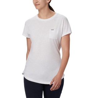Columbia Cades Cape Women's T-Shirt White | ZTISNF-329