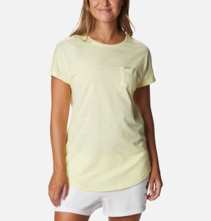 Columbia Cades Cape Women's T-Shirt Yellow | LJTEQV-594