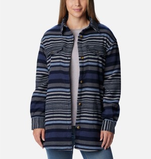 Columbia Calico Basin Jacket Women's Shirt Navy | SEDOPT-950