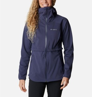 Columbia Canyon Meadows Women's Softshell Jackets Navy | NDGBHR-359