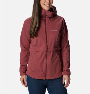Columbia Canyon Meadows Women's Softshell Jackets Coral | QTCRNO-516