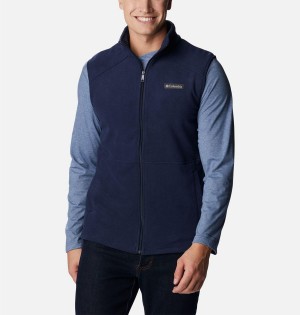 Columbia Castle Dale Fleece Men's Vest Navy | JXPERU-852
