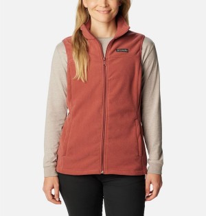 Columbia Castle Dale Fleece Women's Vest Coral | HLCXKG-610