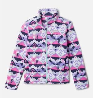Columbia Castle Dale Printed Full Zip Fleece Kids' Jacket Purple | IBLTHY-253