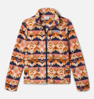 Columbia Castle Dale Printed Full Zip Fleece Kids' Jacket Yellow | XATNCJ-376