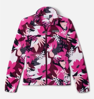 Columbia Castle Dale Printed Full Zip Fleece Kids' Jacket Pink | GHXBUR-947