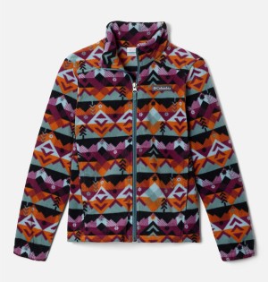 Columbia Castle Dale Printed Full Zip Kids' Fleece Red | MNDUCG-356