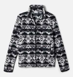 Columbia Castle Dale Printed Full Zip Kids' Fleece Black | DTCFSN-613
