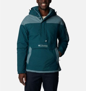 Columbia Challenger Anorak Insulated Men's Puffer Jacket Turquoise | YCIMGD-798