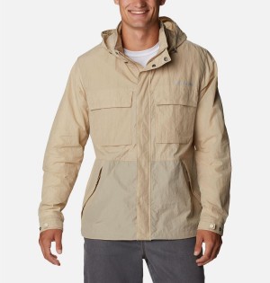 Columbia Coho River Jacket Men's Windbreaker Khaki | RWGZYE-873