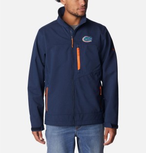 Columbia Collegiate Ascender II - Florida Men's Softshell Jackets Navy | YRTGUJ-426