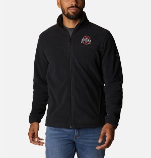 Columbia Collegiate Flanker III Fleece Jacket - Ohio Men's Pullover Black | QIBVCS-831