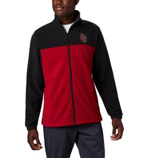 Columbia Collegiate Flanker III - Oklahoma Men's Fleece Jacket Red | QNHXWM-460