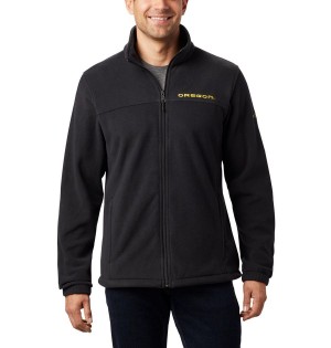 Columbia Collegiate Flanker III - Oregon Men's Fleece Jacket Black | OBRTES-968