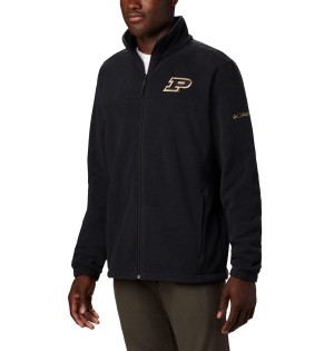 Columbia Collegiate Flanker III - Purdue Men's Fleece Jacket Black | ZUEXCS-816