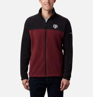 Columbia Collegiate Flanker III - Texas A&M Men's Fleece Jacket Burgundy | IVHPLF-031