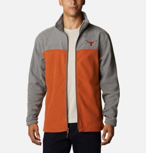 Columbia Collegiate Flanker III - Texas Men's Fleece Jacket Orange | DHSNXQ-587