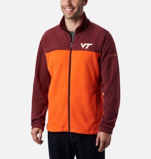 Columbia Collegiate Flanker III - Virginia Tech Men's Fleece Jacket Orange | HZEQOK-806