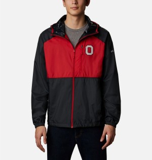 Columbia Collegiate Flash Forward Jacket - Ohio State Men's Windbreaker Red | LSZGTX-264