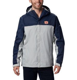 Columbia Collegiate Glennaker Storm - Auburn Men's Rain Jacket Grey | QFSNEK-348
