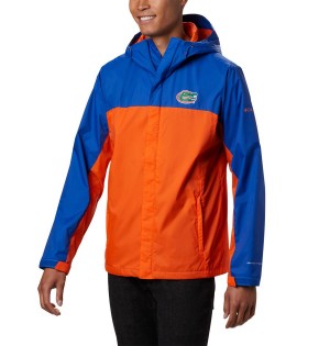 Columbia Collegiate Glennaker Storm - Florida Men's Rain Jacket Orange | JKANYU-612