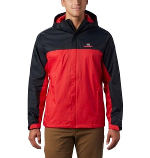 Columbia Collegiate Glennaker Storm - Georgia Men's Rain Jacket Red | PDUAIS-249
