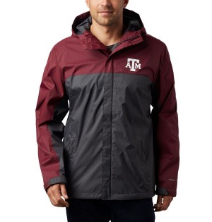 Columbia Collegiate Glennaker Storm - Texas A&M Men's Rain Jacket Grey | BFSEZT-601