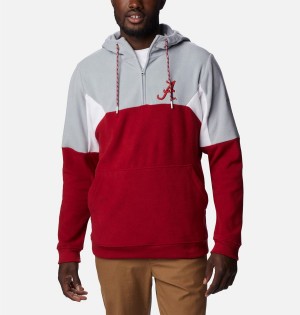 Columbia Collegiate Lodge Fleece - Alabama Men's Hoodie Red | XOZGSW-605