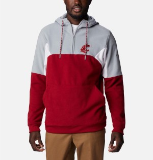 Columbia Collegiate Lodge Fleece - Washington State Men's Hoodie Red | LDOYMT-192