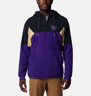 Columbia Collegiate Lodge Fleece - Washington Men's Hoodie Purple | UNDHCG-791