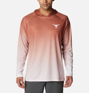 Columbia Collegiate PFG Super Terminal Tackle - Texas Men's Hoodie Orange | GZASUE-168