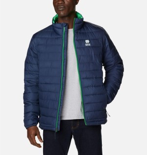 Columbia Collegiate Powder Lite - Notre Dame Insulated Men's Puffer Jacket Navy | RFSEHG-981