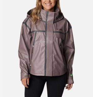 Columbia Coral Ridge OutDry Extreme Women's Rain Jacket Brown | IHGXOC-104