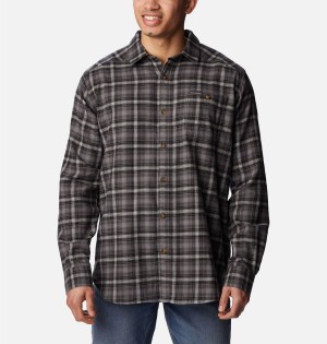 Columbia Cornell Woods Flannel Long Sleeve Men's Shirt Grey | FOSECG-286