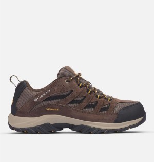 Columbia Crestwood Waterproof Men's Hiking Shoes Brown | EATORV-281