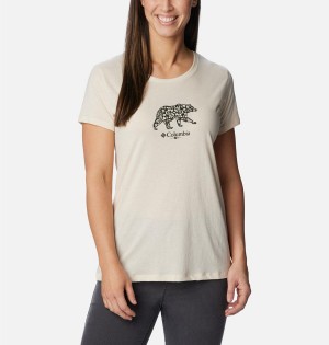 Columbia Daisy Days Graphic Women's T-Shirt White | REXBCK-514