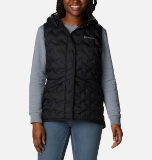 Columbia Delta Ridge Hooded Women's Vest Black | SLBTRD-892