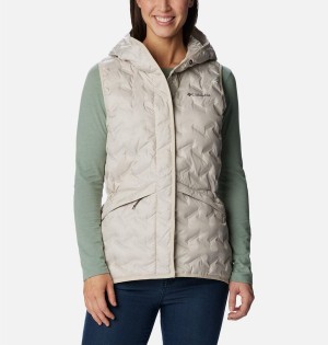 Columbia Delta Ridge Hooded Women's Vest Beige | TQFJUD-029
