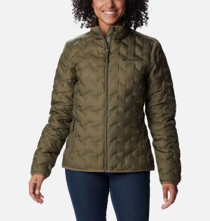Columbia Delta Ridge Women's Puffer Jacket Green | KOSNIV-852