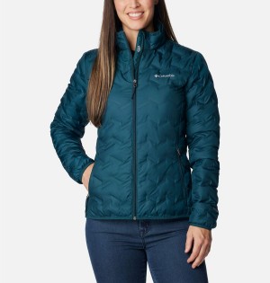 Columbia Delta Ridge Women's Puffer Jacket Turquoise | GTKUEM-219