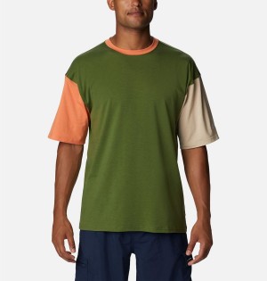 Columbia Deschutes Valley Men's T-Shirt Green | TAJDOB-783