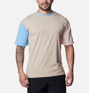 Columbia Deschutes Valley Men's T-Shirt Khaki | VTGFRX-579