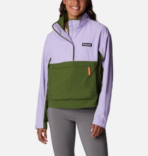 Columbia Deschutes Valley Wind Shell Jacket Women's Windbreaker Purple | PBJKMC-716