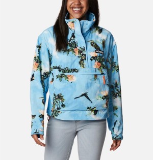 Columbia Deschutes Valley Wind Shell Jacket Women's Windbreaker Blue | RSBLWQ-748