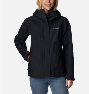 Columbia Discovery Point Shell Women's Rain Jacket Black | XJTSKB-287