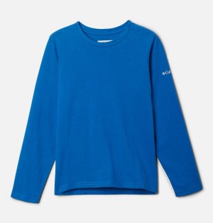 Columbia Dobson Pass Long Sleeve Graphic Kids' T-Shirt Blue | CFJBOW-608