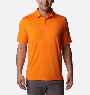 Columbia Drive Golf Men's Polo Shirt Orange | KPJAIB-397